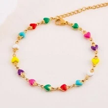 6 cái/bộ Đúng mốt Đầy màu sắc Mắt & Sáng bóng Thép Titan Vòng tay , Hoàn hảo Như Hằng ngày Phụ kiện Và Quà tặng lễ hội Đối với Bạn - Vàng - Xem 11
