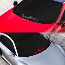 Universelle PVC Aufkleber Grafik Krone Kunst Styling Vinyl Folie Dekor Aufkleber Auto Außen Tuning Zubehör Universal für Audi BMW MINI Renault Dacia Toyota für die Windschutzscheibe vorne