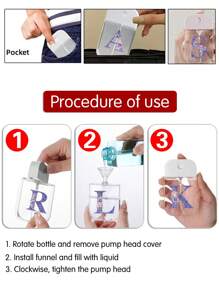 Card Spray Bottle With Funnel Small Perfume Organizer With Spray Pump Empty Cosmetic Container Initial Name 26 Letter Pattern Refillable Bottling Perfume Atomizer Alcohol Hand Sanitizer Liquid Perfume Sub-Packing Bottle Storage Box, Perfume Bottle