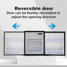 SMAD RV Refrigerator 12V, 2.1 Cu.Ft RV Mini Fridge, Camper Refrigerators Semi Truck Refrigerator For Camping, RV, Cabin, Motorhome And Campervan, Available In Left Or Right Hand Swing, Black - 1 - 查看 5