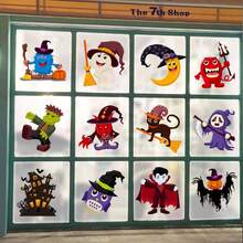 1 set/2 piezas. ¡Pegatina estática de pequeños fantasmas monstruosos! Adecuado para el diseño de la casa de Halloween, el diseño de la escena de Set de roles, las fotos diarias de redes sociales y otras escenas. - Multicolor - Ver 1