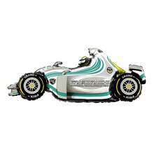 1 件赛车氦气铝箔气球，车轮方格旗快速赛车头盔路障生日快乐气球派对装饰主题派对用品，圣诞节 - 彩色 - 查看 17