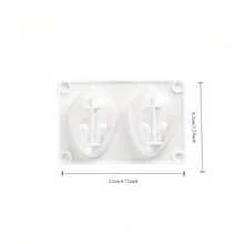 1 pieza Molde de silicona en forma de conejo de Pascua con 2/6 cavidades - Perfecto para hacer jabón, hornear pasteles y proyectos DIY - Blanco - Ver 3
