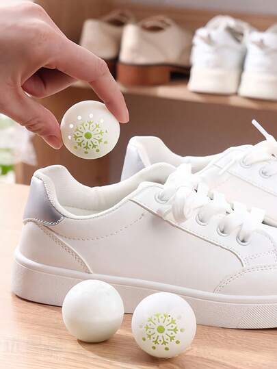 6pcs/Set Shoe And Sock Deodorizing Balls, Long-Lasting Freshness For Home And Travel, Green Tea Fragrance, No Electricity Required. Shoe And Sock Deodorizer, Deodorizing Solid Air Freshener, Indoor Home Fragrance, Deodorizing Gel Ball For Shoe Cabinet Odor Removal, Back To School Supplies