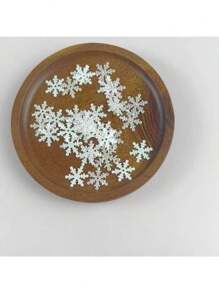 1 Gói/50 Miếng, Vòi Hoa Sen Thiết Kế Bông Tuyết, Vòi Hoa Sen Trang Trí Để Bàn, Trang Trí Tiệc, Trang Trí Giáng Sinh, Trang Trí Mùa Đông, Quà Tặng Giáng Sinh - trắng - Xem 6