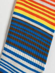 1 双袜子男士袜子疯狂快乐袜子女士袜子时尚透气冬季袜子厚袜子高筒袜趣味袜子蓝色袜子 - 藍色 - 查看 4