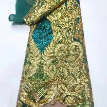 Shiny Sequins Fabric For Wedding Dress, Gowns And Stage - Black - View 5