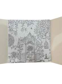 Kit folhas de livro de colorir jardim secreto para pintura Anti Stress