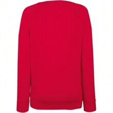Fruit of the Loom Ladies Fitted Lightweight Raglan Sweatshirt (240 GSM) (Red) - Red - View 2