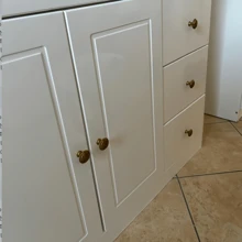 Gold Simple Cabinet Drawer Single Hole Pull Handle, Round Cabinet Wardrobe Door Small Furniture Handle