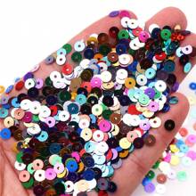 20克5毫米亮片PVC扁平圆形散片亮片缝纫婚礼工艺礼服帽鞋DIY珠宝手工配件 - 彩色 - 查看 4