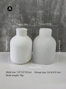 Khuôn bình hoa sáng tạo tự làm, bình hoa Graffiti tự làm, khuôn nhựa cắm hoa ngược bằng nước thạch cao, chất liệu silicon, có thể làm nhiều lần để tháo rời và vệ sinh - trắng - Xem 7