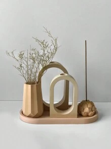 Khuôn bình hoa sáng tạo tự làm, bình hoa Graffiti tự làm, khuôn nhựa cắm hoa ngược bằng nước thạch cao, chất liệu silicon, có thể làm nhiều lần để tháo rời và vệ sinh - trắng - Xem 6