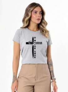 Cotton T-Shirt The Greatest Love Jesus Showed The World On The Cross - Various Colors - Xem 1