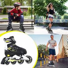 Adult Inline Skates For Men Women, Blades Roller With Carbon Steel Bearings, TPR Brake, 3D Mesh, EVA Lining, PVC Upper | Adjustable Size For Better Fit For Skating Enthusiasts
