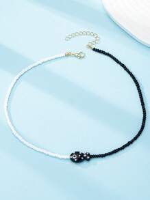 1pc Handmade Bohemian Glass Beaded Fish Pendant Necklace For Women (Shape And Color Are Random) - A10255 - View 10