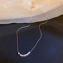 1 chiếc vòng cổ ngọc trai giả phù hợp để phụ nữ đeo hàng ngày - Nhiều màu - Xem 7