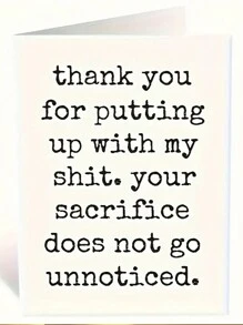 1 张带信封的感谢贺卡，适合伴侣、家人、朋友、同学、办公室学习用品，完美的生日周年纪念礼物，适合返校