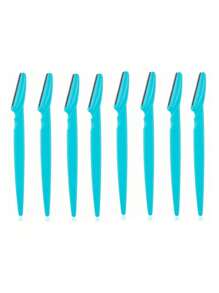 4 piezas/8 piezas Recortadoras y afeitadoras de ceja de una sola hoja coloridas, herramientas de belleza para cejas recortadoras de cejas y barbas con estuche protector
