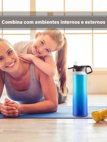 Water Bottle Coffee Juice Vacuum 550ml Stainless Steel Double Wall Camping Gym Tour Hiking Portable - 藍色 - 查看 7