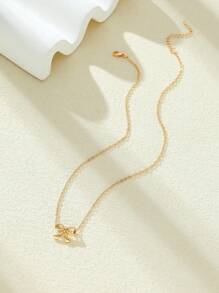 14K Bow Pendant Necklace