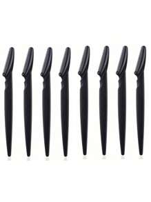 4 piezas/8 piezas Recortadoras y afeitadoras de ceja de una sola hoja coloridas, herramientas de belleza para cejas recortadoras de cejas y barbas con estuche protector