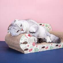 Nobleza - Katzenkratzbrett mit Katzenminze Kratzbrett für Katzen Kätzchen Kratzspielzeug Lounge Kartonkratzer 56*26*20 cm - Braun - Übersicht 5