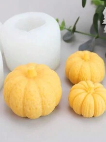 Khuôn silicon làm đế nến hình quả bí ngô, khuôn silicon hình lá phong, khuôn silicon hình quả bí ngô 3D để đúc nhựa Epoxy làm quà tặng nghệ thuật tự làm cho ngày lễ Tạ ơn trang trí nhà cửa - trắng - Xem 7