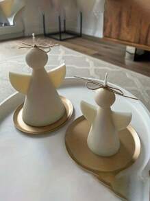 1 pieza Molde de silicona en forma de ángel, molde de artesanía de vela, jabón, concreto y resina de ángel pequeño y grande en 3D, decoración del hogar DIY, regalo para fiestas