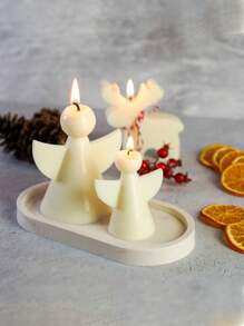 1 pieza Molde de silicona en forma de ángel, molde de artesanía de vela, jabón, concreto y resina de ángel pequeño y grande en 3D, decoración del hogar DIY, regalo para fiestas
