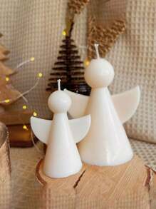 1 pieza Molde de silicona en forma de ángel, molde de artesanía de vela, jabón, concreto y resina de ángel pequeño y grande en 3D, decoración del hogar DIY, regalo para fiestas