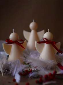 1 pieza Molde de silicona en forma de ángel, molde de artesanía de vela, jabón, concreto y resina de ángel pequeño y grande en 3D, decoración del hogar DIY, regalo para fiestas