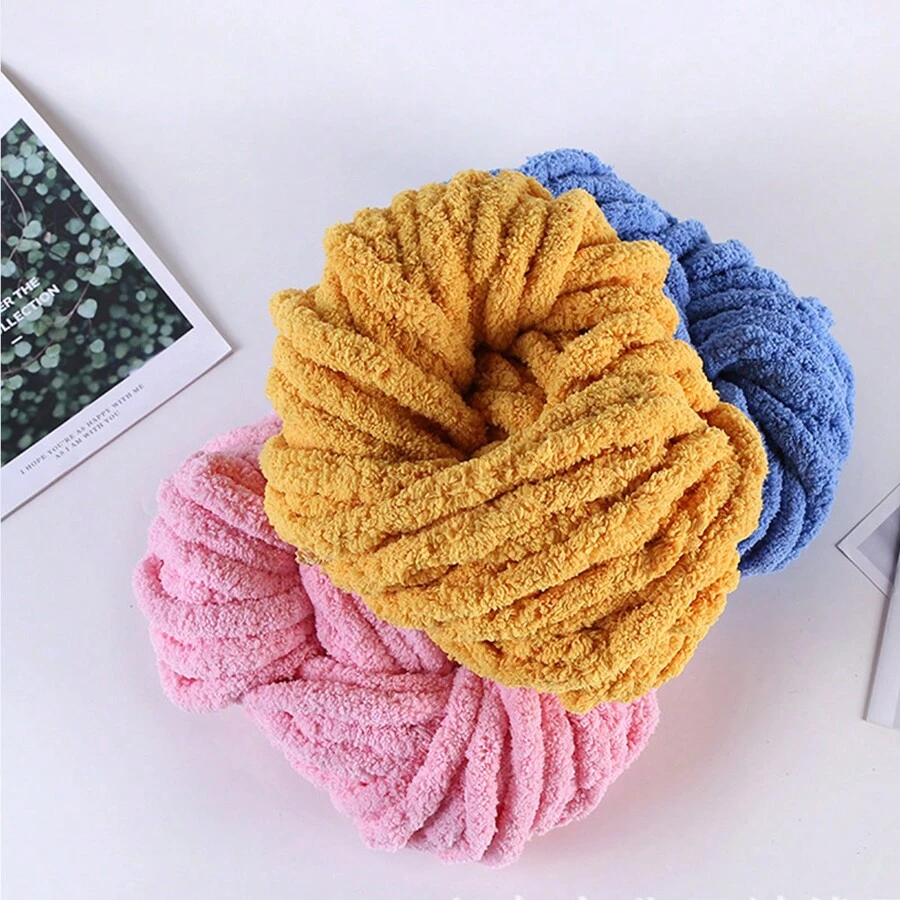 柔软仿猫尾巴粗纱，每捆约 25 米/250 克，手工钩编/针织，适用于婴儿/儿童/成人服装、帽子、鞋子、围巾、毛毯、靠垫、玩偶、装饰品