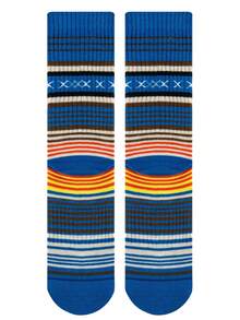 1 双袜子男士袜子疯狂快乐袜子女士袜子时尚透气冬季袜子厚袜子高筒袜趣味袜子蓝色袜子 - 藍色 - 查看 5