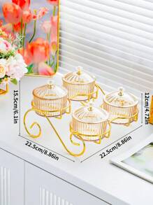 1 Stück elegantes Vorspeiseset mit Ständer - perfekt für Häppchen, Obst, Nüsse und Kekse - Kunststoff Küche & Ess-Snackbehälter, Küchenausstattung, Weihnachtsgeschenk