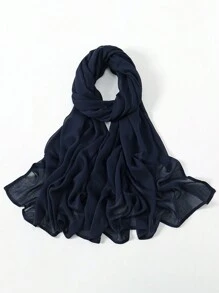 1 件女士头巾纯色宽边轻质透气头巾围巾，适合所有季节头巾，适合阿巴亚面纱服装 - 純色 - 查看 16