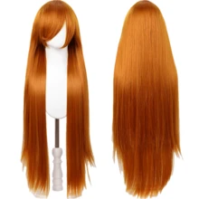 通用角色扮演假发 100 厘米长直发角色扮演假发胚胎玫瑰网加厚发量哑光丝绸 - 彩色 - 查看 19