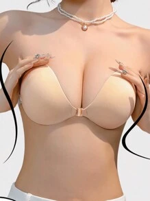 Multiple Specifications, Zipper Box / 5cm Thick Skin-Colored Adhesive Push-Up Invisible Bra Cups/Pads For Women, Summer Backless/Strapless Occasions - Yellow - View 6
