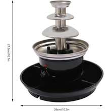 ONEUTRALON Chocolate Fountain Machine,Chocolate Fountain Melting Chocolate,Chocolate Fondue Fountain, 3 Tiers Electric Melting Machine Chocolate Fountain Mini Hot Chocolate Fondue Pot, For Birthday Party Wedding - US A Type Plug(110-127V) - View 5