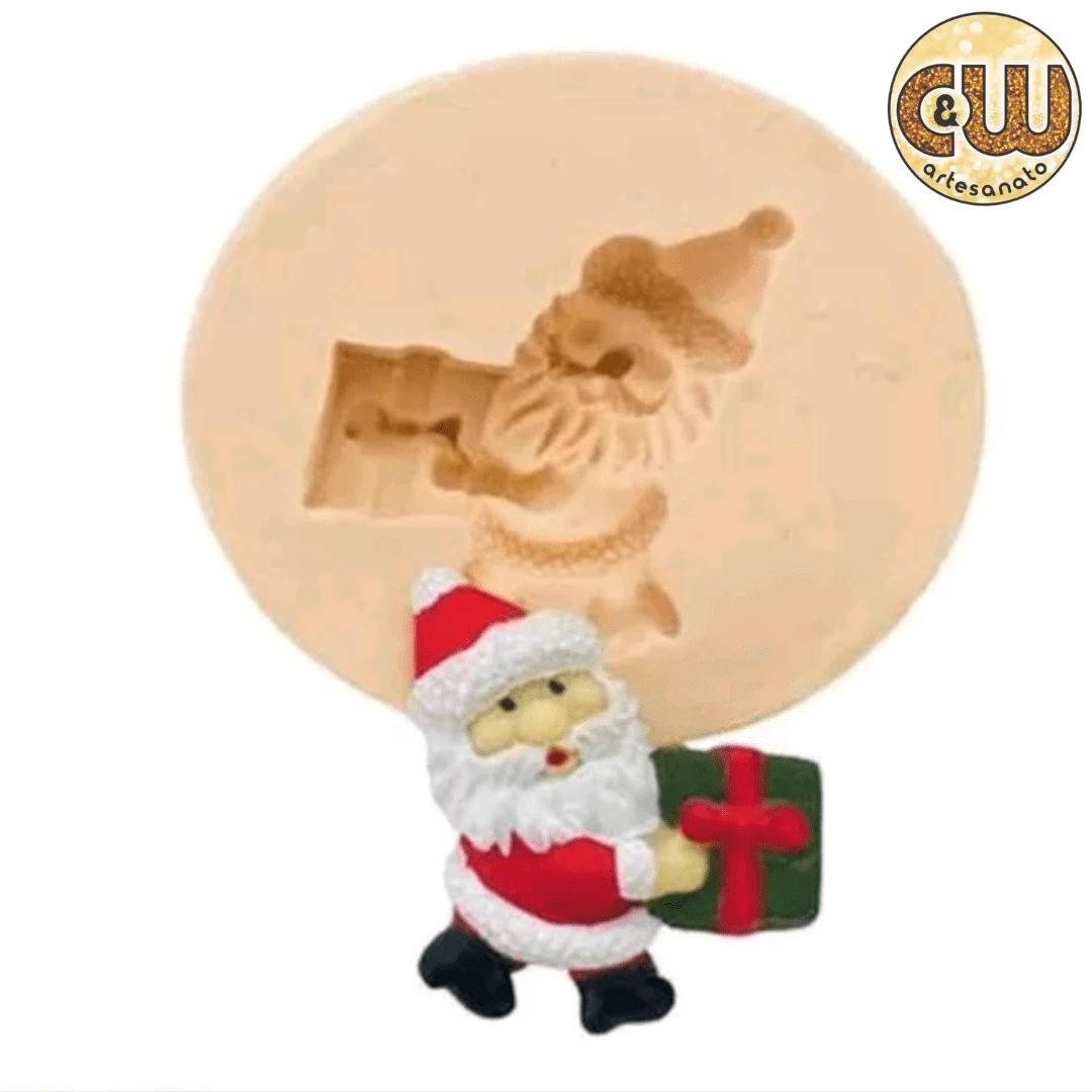 Khuôn silicon Ông già Noel kèm quà tặng - Trang trí, Bánh kẹo và Thủ công - - Tiệc - trắng - Xem 1