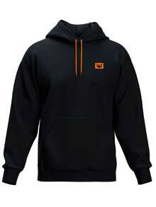 Cool Blouse Men's Relaxed  Print Hooded Sweatshirt With Kangaroo Pocket - 黑色 - 查看 2