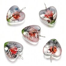 5PCS/Lot Love Tree Of Life Glass Pendant DIY Necklaces Earrings Pendants Pendants Make Jewelry Accessories Valentines - Love Tree Of Life Pendant - View 9