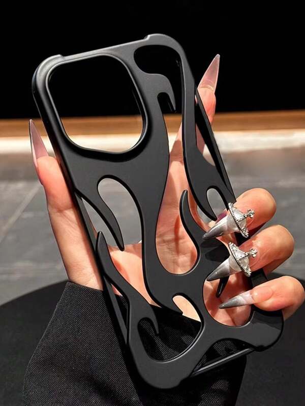 Apple New Skin-Friendly Hollow Design Flame Pattern Anti-Drop TPU Phone Case Compatible With IPhone 15 Pro Max/16 Pro Max/16 Pro/14 Pro Max/14 Pro/13 Pro Max, IPhone 16, Galaxy S22/S22 Ultra/S23/S23 Ultra/S24/S24 Ultra, A13/A14/A15/A53/A54/A04s/A06/A55