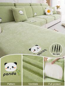 1pc Chenille Sofa Cushions All-Inclusive Universal Cover Non-Slip Cushions For All Seasons New Non-Slip Cover Cloth - Matcha Green - View 18