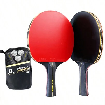 1Set 5/6 Star Table Tennis Racket 2PCS Professional Ping Pong Racket Set Pimples-In Rubber Hight Quality Blade Bat Paddle With Bag