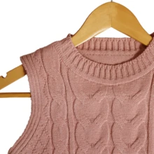 Cropped Regata Feminina Modal Top Summer Tricot Malha | Summer Blogueirinha Braid - 米色 - 查看 3