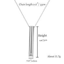 Laser Engraved Text Pendant Necklace, Stainless Steel Mindfulness Whistle Necklace, Adjustable For Breathing & Stress Relief