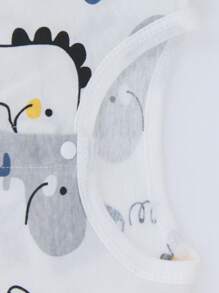 男婴短袖连体衣 恐龙公园设计