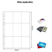 10 张 A4 Kpop 照片卡活页夹多个口袋套 PP 无酸相册补充页卡片印章模具珠宝收纳 - 透明 - 查看 8