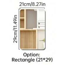 1pc Mirror Wall Stickers, Oval Shaped Mirror Wall Sticker, 2mm Thick Acrylic Material Decorative Mirror, Easy Install Wall Mirror Stickers ,Suitable For Bedroom, Living Room, Bathroom, Kitchen,Stickers,Wall Decal, Vinyl Decal For Home Decorations,Spring Decoration Items Refresh Your Home,Rama Decoration Stickers Wall Decor Room Decor Mirror For Room Bathroom Decor Living Room Decor - Mirror Stickers - View 11